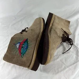 GUCCI Beige Suede Owl & UFO Embroidered Men\'s Ankle Boots Made in Italy 7.5-8US s-l1200.jpg main image 4